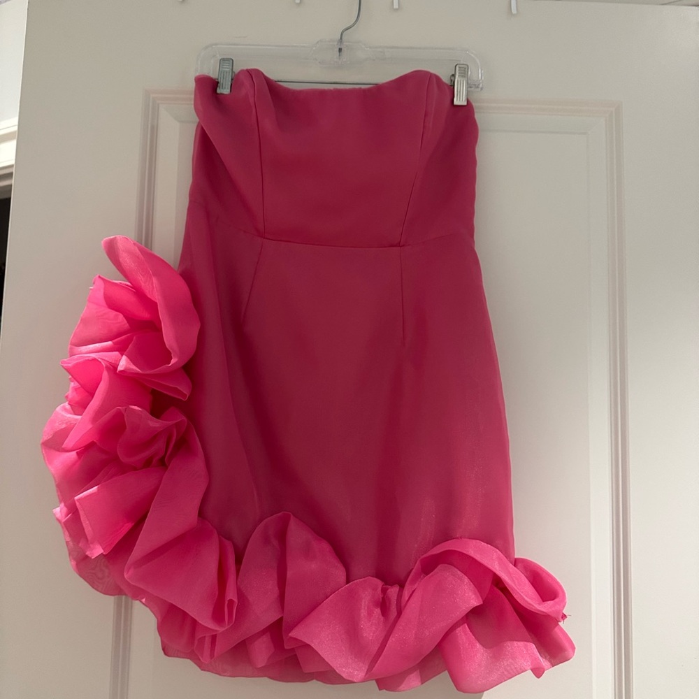 Elegant Pink Ruffled Skirt